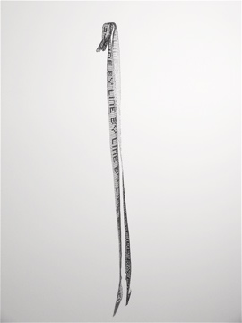 Line By Line (2006)
Bronze, unique 51 x 3.5 x 3.5 inches